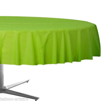 Kiwi Green Plastic Round Tablecover