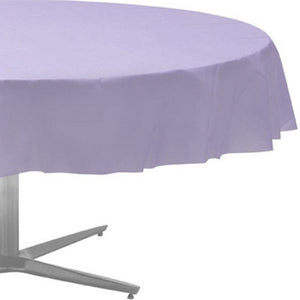 Lavender Plastic Round Tablecover