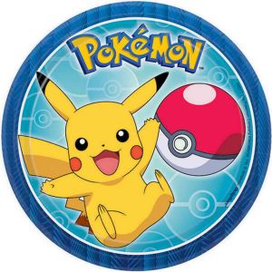 Pokemon Core 17cm Round Plates - Pack of 8