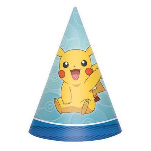 Pokemon Core Cone Birthday Party Hats - Paper