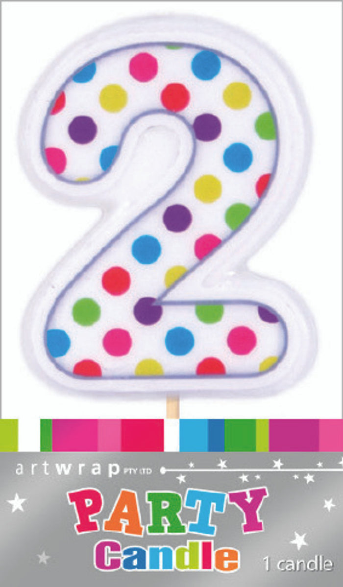 Polka Dot Candle Number #2