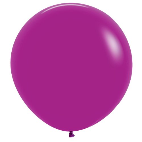 24 Inch (60 CM) Round Fashion Purple Orchid Sempertex Plain Latex Balloon UNINFLATED