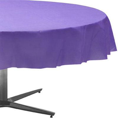 Purple Plastic Round Tablecover