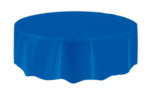 Royal Blue Plastic Round Tablecover