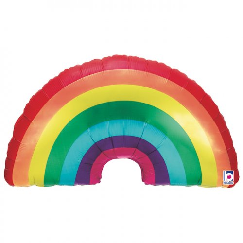 36 Inch Rainbow SuperShape Foil Balloon UNINFLATED
