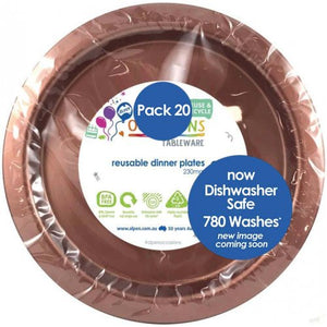 Rose Gold Plastic Dinner Plates - Pack of 20