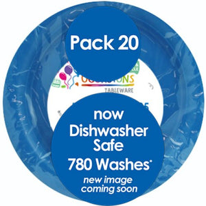 Royal Blue Plastic Lunch Plates - Pack of 20
