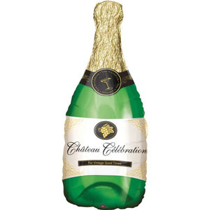 Celebrate Champagne Bottle SuperShape Foil Balloon UNINFLATED