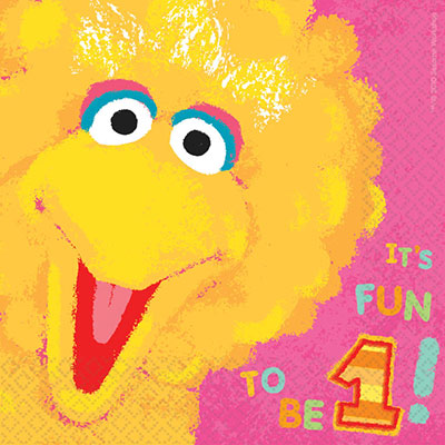 Sesame Street 1st Lunch Napkins - Pack of 36