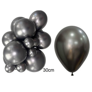 Silk Midnight Grey 30cm Sempertex Latex Balloon UNINFLATED