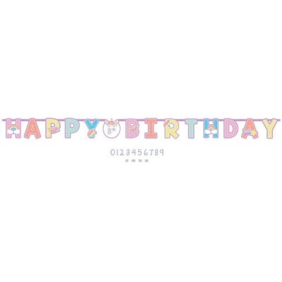 Unicorn Party Jumbo Letter Happy Birthday Banner Kit