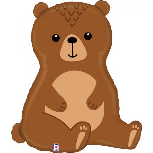 Woodland Bear SuperShape Foil Balloon UNINFLATED