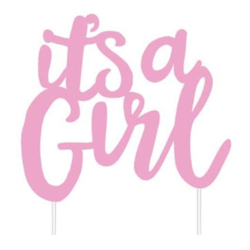 It's A Girl Party Cake Topper