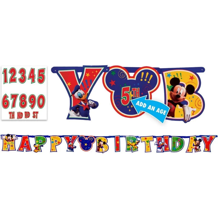 Mickey Mouse Jumbo Letter Happy Birthday Banner kit