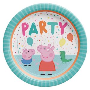Peppa Pig Confetti Paper Dinner Plates - Pack of 8