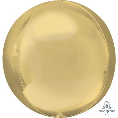 Globe 4D White Gold Foil Orbz Balloon UNINFLATED