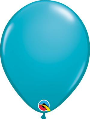 05 Inch Round Tropical Teal Qualatex Plain Latex Balloons UNINFLATED