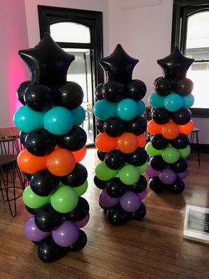 1.5 Meter Air Balloon Column Adelaide With 18 Inch Foil Each