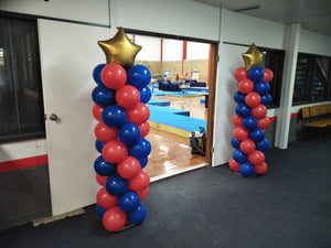 1.5 Meter Air Balloon Column Adelaide With 18 Inch Foil Each