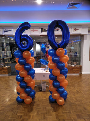 1.5 Meter Air Balloon Column Adelaide with 34 Inch Supershape Foil Each