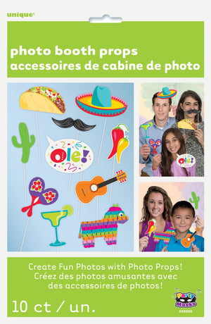 10 Selfie Photo Props - Mexican Fiesta