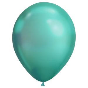 11 Inch Round Chrome Green Qualatex Plain Latex Balloons UNINFLATED
