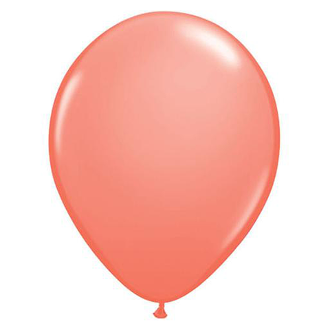 11 Inch Round Coral Qualatex Plain Latex Balloons UNINFLATED