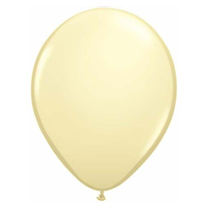 11 Inch Round Ivory Silk Qualatex Plain Latex Balloons UNINFLATED