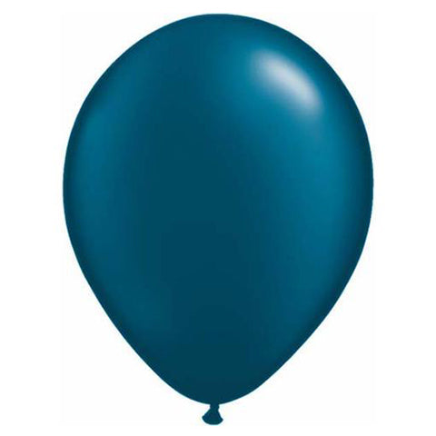 11 Inch Round Pearl Midnight Blue Qualatex Plain Latex Balloons UNINFLATED