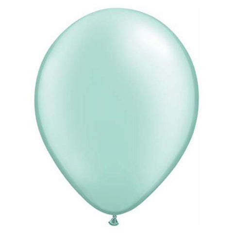 11 Inch Round Pearl Mint Green Qualatex Plain Latex Balloons UNINFLATED