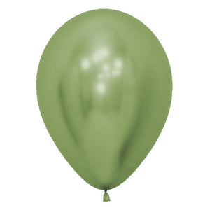 5 Inch Round Reflex Lime Green Sempertex Plain Latex Balloons UNINFLATED