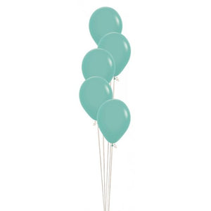 11 Inch Round Aquamarine Sempertex Plain Latex Balloons UNINFLATED
