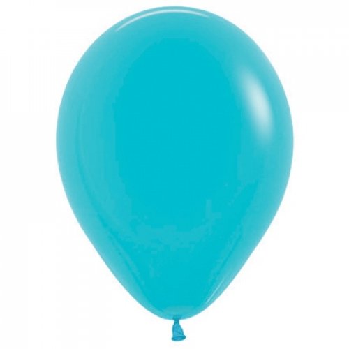 11 Inch Round Caribbean Blue Sempertex Plain Latex Balloons UNINFLATED
