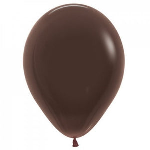11 Inch Round Chocolate Sempertex Plain Latex Balloons UNINFLATED
