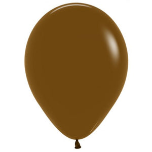 11 Inch Round Coffee Sempertex Plain Latex Balloons UNINFLATED