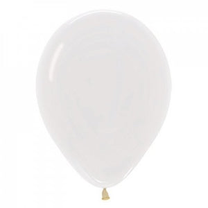 11 Inch Round Crystal Clear Sempertex Plain Latex Balloons UNINFLATED