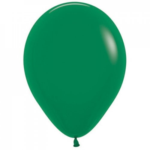 11 Inch Round Forest Green Sempertex Plain Latex Balloons UNINFLATED