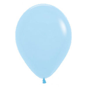 11 Inch Round Matte Pastel Blue Sempertex Plain Latex Balloons UNINFLATED
