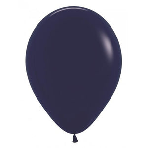 11 Inch Round Navy Blue Sempertex Plain Latex Balloons UNINFLATED