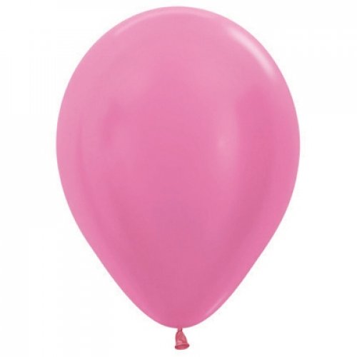 11 Inch Round Satin Fuchsia Pink Sempertex Plain Latex Balloons UNINFLATED