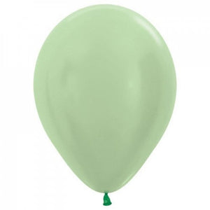 11 Inch Round Satin Light Green Sempertex Plain Latex Balloons UNINFLATED