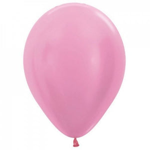 11 Inch Round Satin Pink Sempertex Plain Latex Balloons UNINFLATED