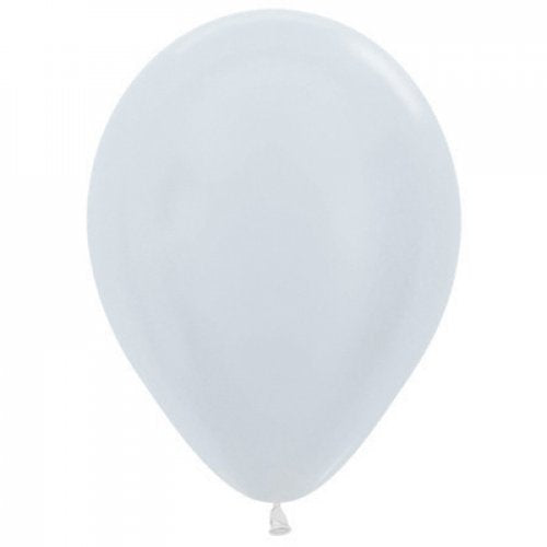 11 Inch Round Satin White Sempertex Plain Latex Balloons UNINFLATED