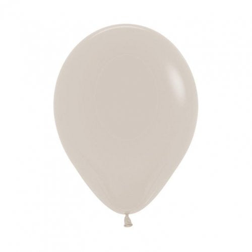 11 Inch Round White Sand Sempertex Plain Latex Balloons UNINFLATED
