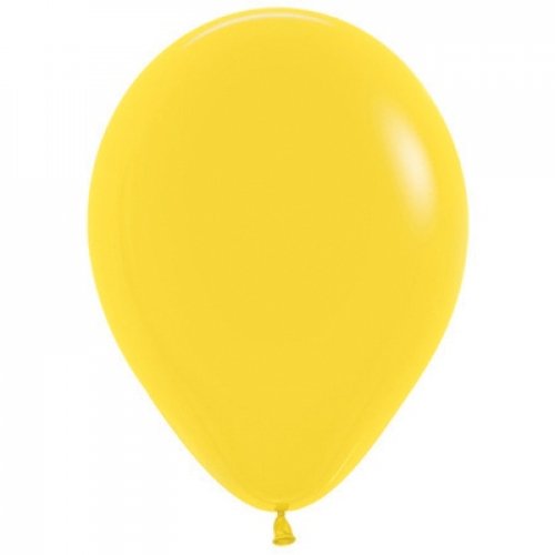 11 Inch Round Yellow Sempertex Plain Latex Balloons UNINFLATED