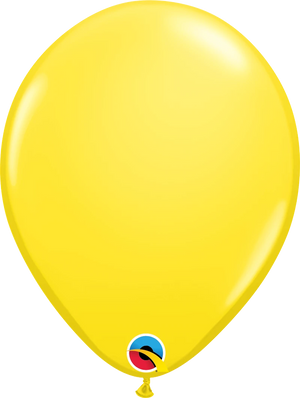16 Inch Round Yellow Qualatex Latex Balloons UNINFLATED