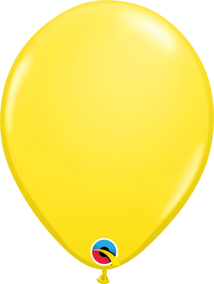 16 Inch Round Yellow Qualatex Latex Balloons UNINFLATED