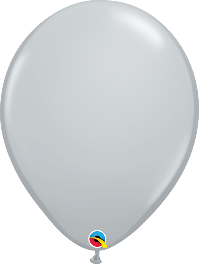16 Inch Round Gray Qualatex Latex Balloons UNINFLATED