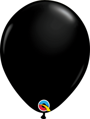16 Inch Round Onyx Black Qualatex Latex Balloons UNINFLATED
