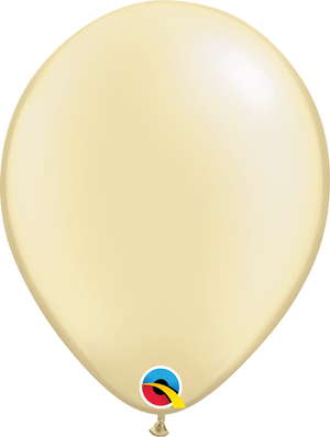 16 Inch Round Pearl Ivory Qualatex Latex Balloons UNINFLATED